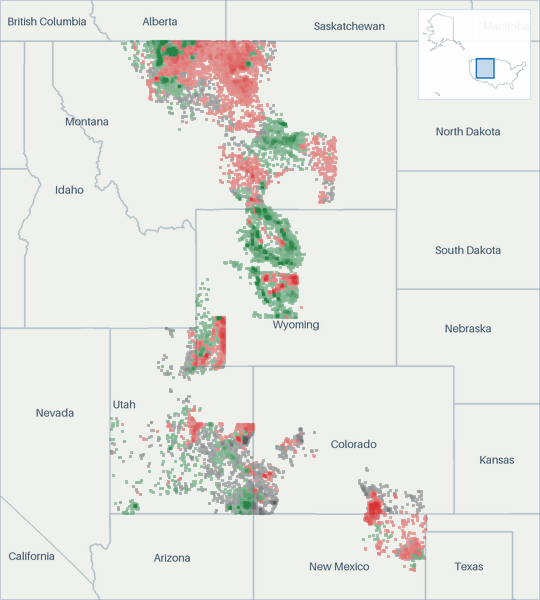 Well map of Other Rockies. The full map is further down this page.