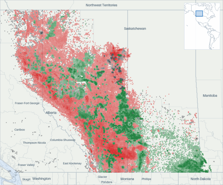 Well map of Canada. The full map is further down this page.