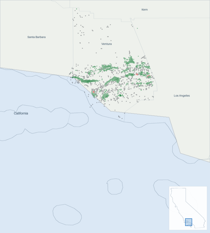Well map of Ventura County, California. The full map is further down this page.