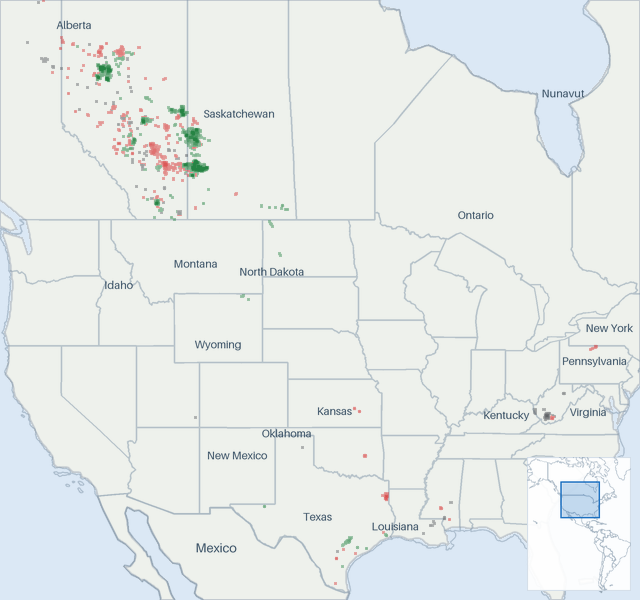 Well map of Baytex Energy. The full map is further down this page.
