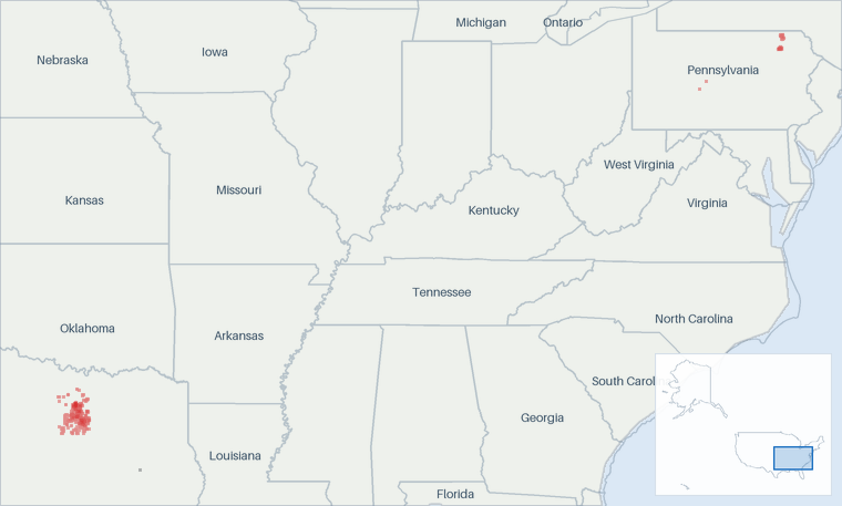 Well map of BKV Corporation. The full map is further down this page.