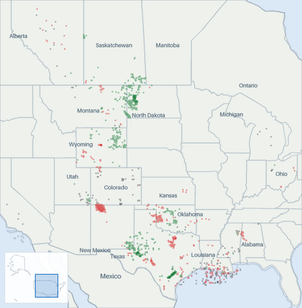 Well map of Burlington Resources. The full map is further down this page.