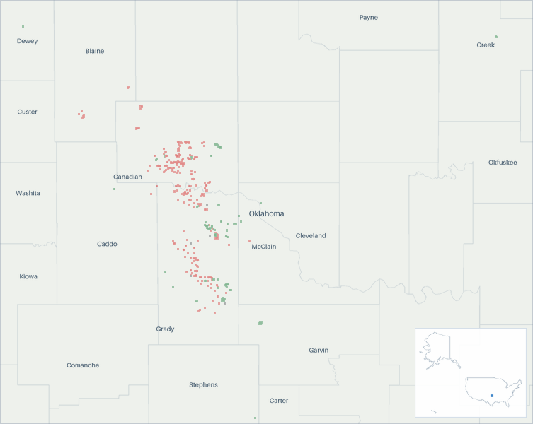 Well map of Camino Natural Resources. The full map is further down this page.