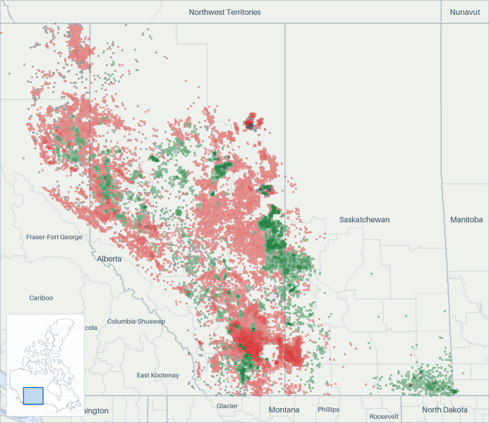 Well map of Canadian Natural Resources. The full map is further down this page.