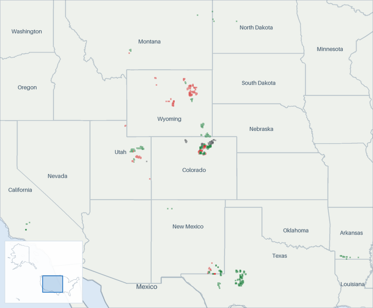 Well map of Civitas Resources. The full map is further down this page.
