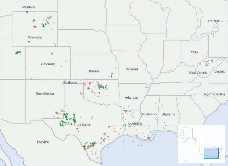 Well map of Crescent Energy Company. The full map is further down this page.