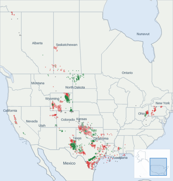 Well map of EOG Resources. The full map is further down this page.