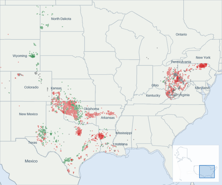 Well map of Expand Energy. The full map is further down this page.