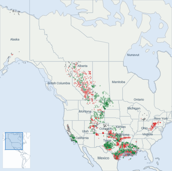 Well map of ExxonMobil. The full map is further down this page.