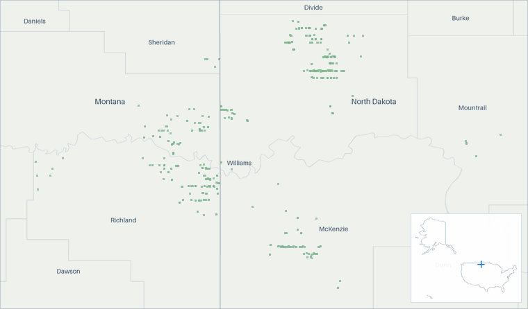 Well map of Kraken Operating, LLC. The full map is further down this page.