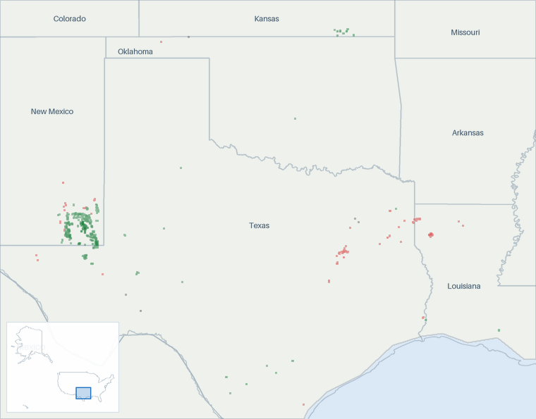 Well map of Matador Resources Company. The full map is further down this page.