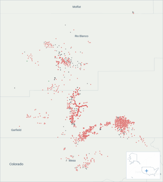 Well map of QB Energy Operating. The full map is further down this page.