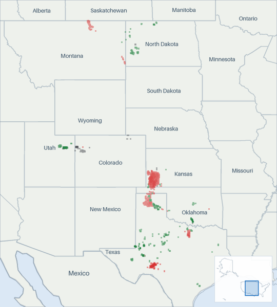 Well map of Scout Energy Management. The full map is further down this page.