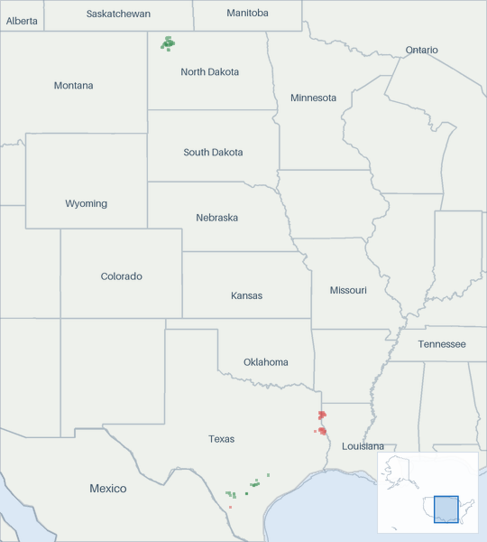Well map of Silver Hill Energy Operating, LLC. The full map is further down this page.