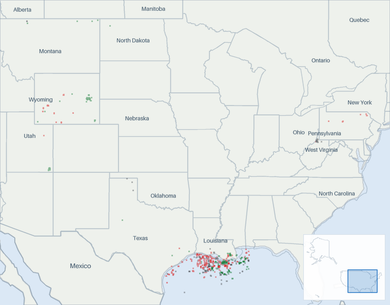 Well map of Talos Energy. The full map is further down this page.