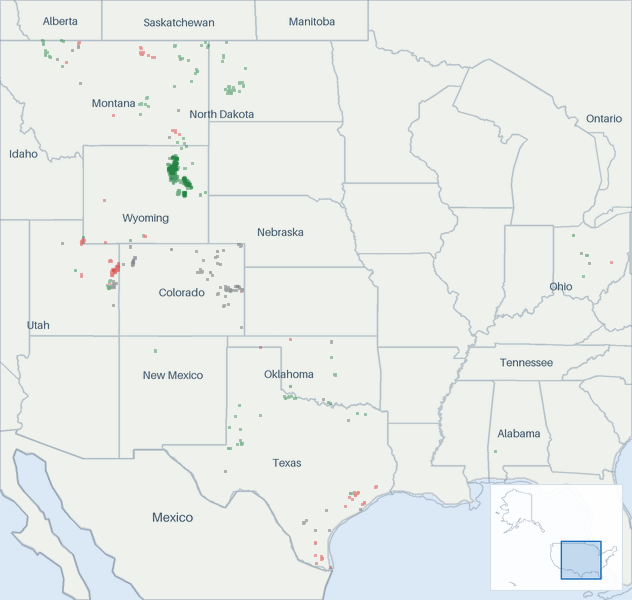 Well map of The Anschutz Corporation. The full map is further down this page.