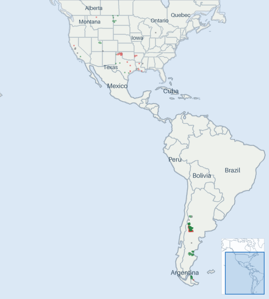 Well map of YPF S.A.. The full map is further down this page.