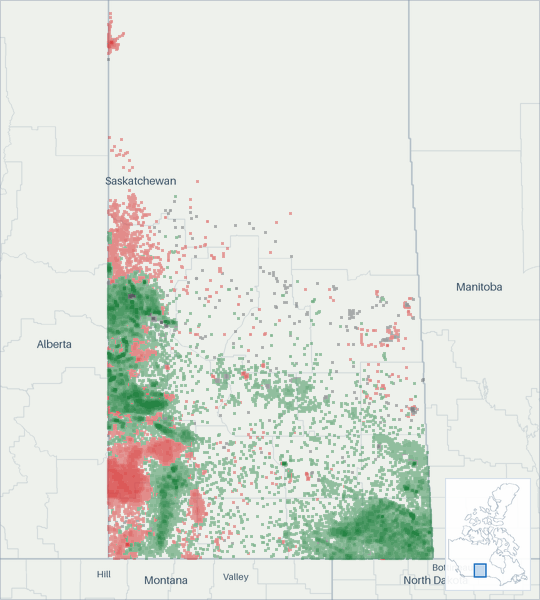 Well map of Saskatchewan. The full map is further down this page.