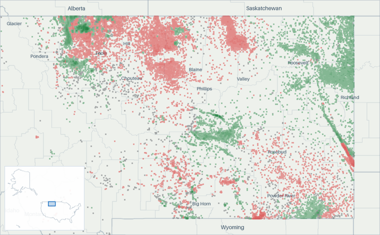 Well map of Montana. The full map is further down this page.
